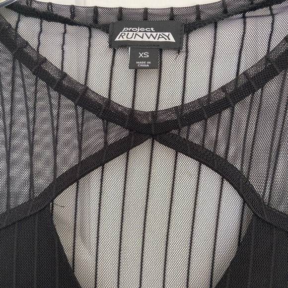 PROJECT RUNWAY Black Sheer Fitted Dress! NWOT Size XS - Picture 3 of 5